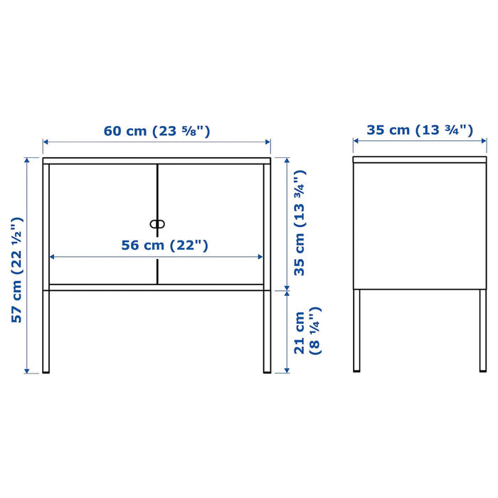 LIXHULT Cabinet, metal/grey 60x35 cm