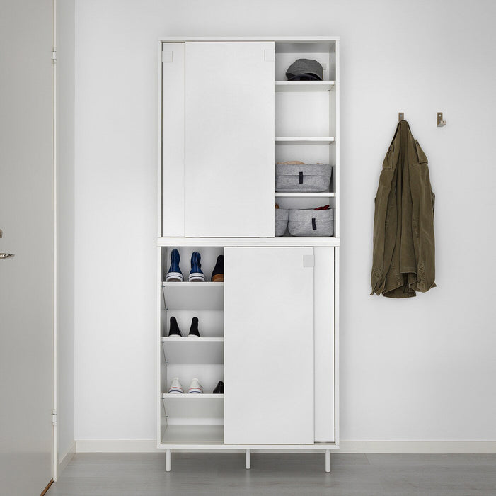 MACKAPAR Shoe cabinet/storage, white 80x35x102 cm