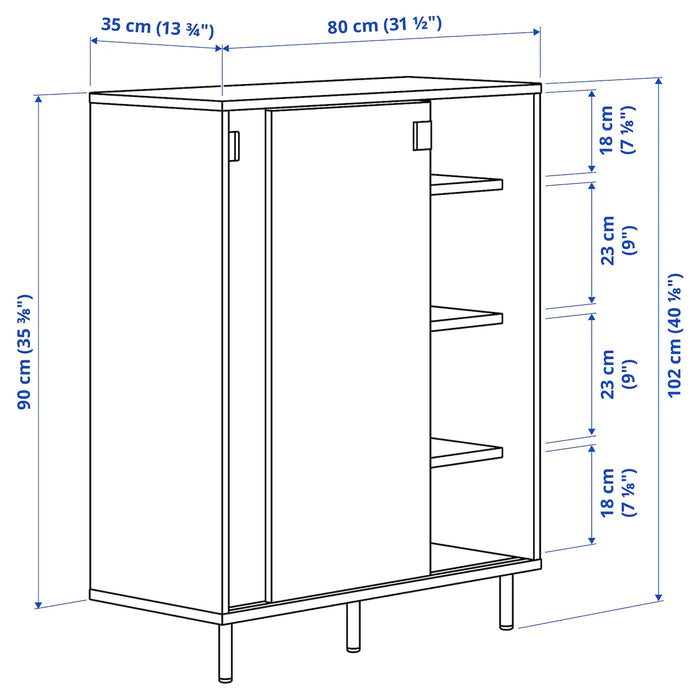 MACKAPAR Shoe cabinet/storage, white 80x35x102 cm