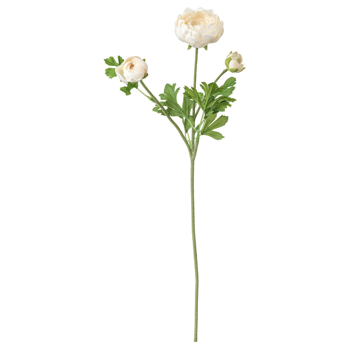 SMYCKA Artificial flower, Ranunculus/white, 52 cm