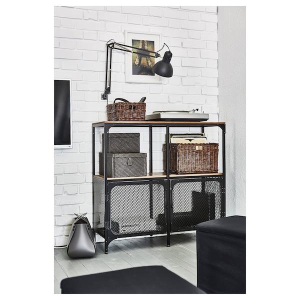 FJALLBO Shelving unit, black 100x95 cm