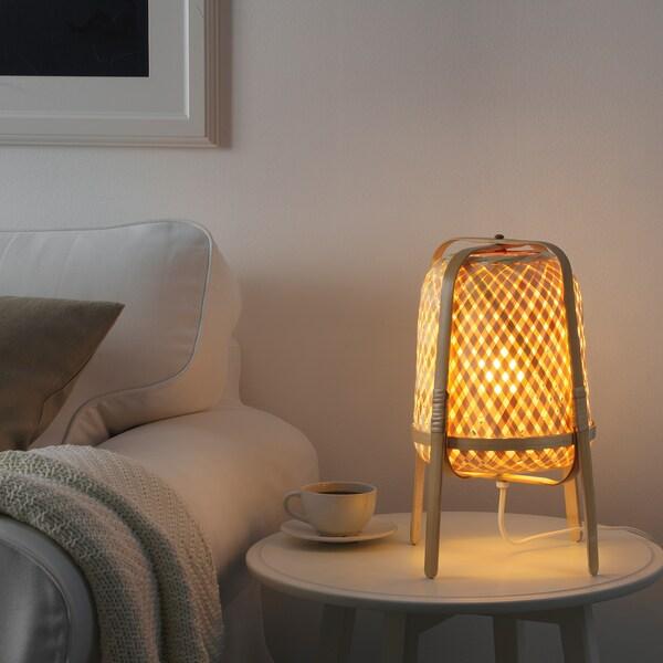 KNIXHULT Table lamp, bamboo/handmade