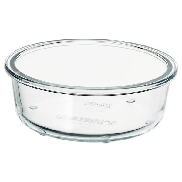 IKEA 365+ Food container, round/glass 400 ml