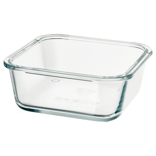 IKEA 365+ Food container, square/glass 600 ml