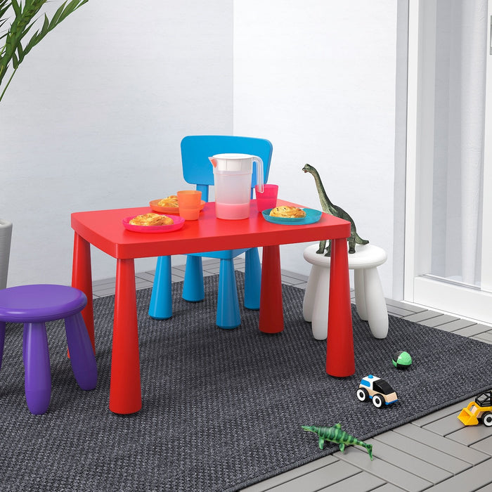 MAMMUT Children's table, in/outdoor red 77x55 cm