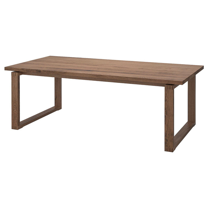 MORBYLANGA Table, oak veneer brown stained 220x100 cm