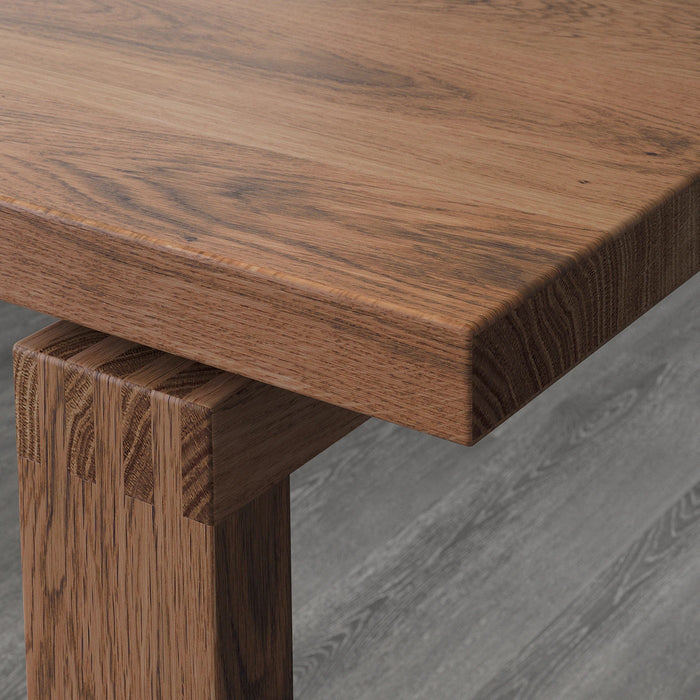 MORBYLANGA Table, oak veneer brown stained 220x100 cm