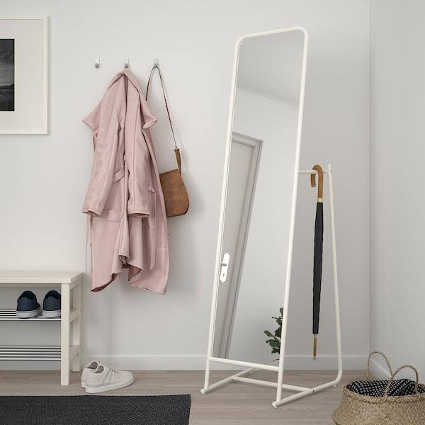 KNAPPER Standing mirror, white 48x160 cm