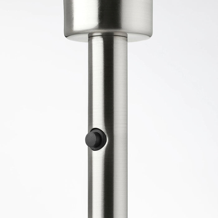 SKAFTET Floor lamp base, nickel-plated