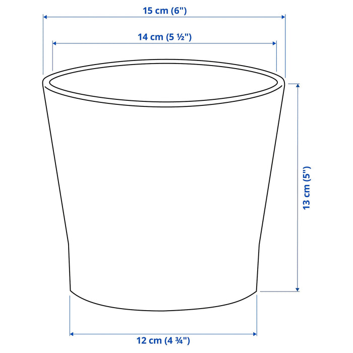 PAPAJA Plant pot, white 12 cm