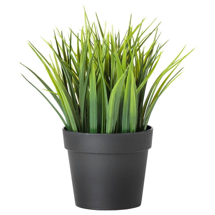 FEJKA Artificial potted plant, in/outdoor grass 9 cm