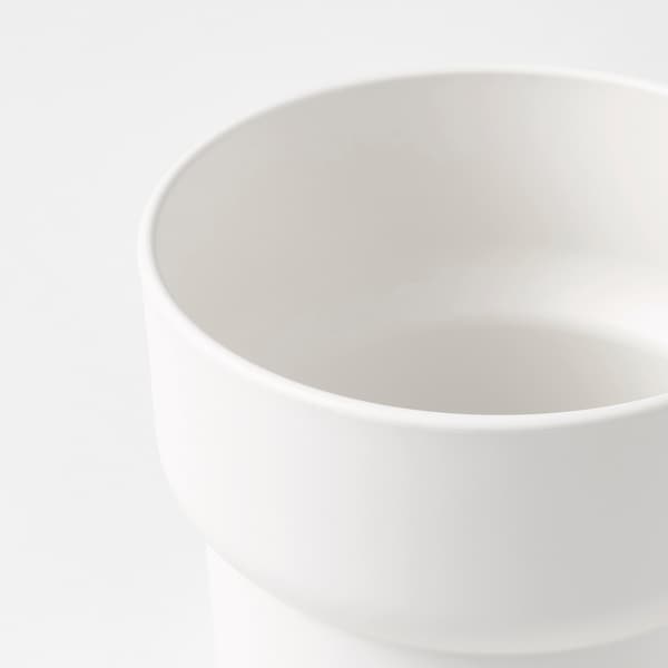 FORENLIG Plant pot, in/outdoor white 12 cm