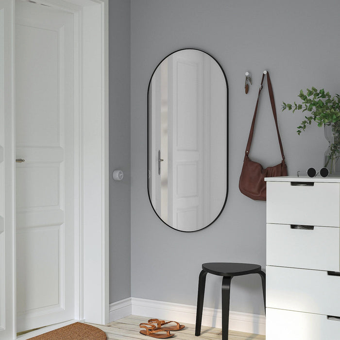 LINDBYN Mirror, black 60x120 cm