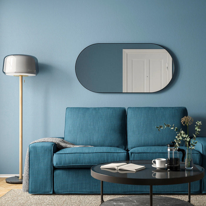 LINDBYN Mirror, black 60x120 cm