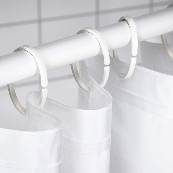 HASSJON Shower curtain ring, white