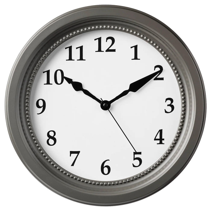 SONDRUM Wall clock, grey, 35 cm