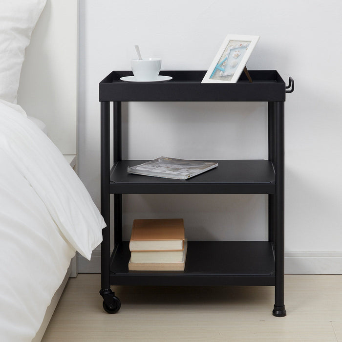 KORNSJO Side table, black, 50x35 cm