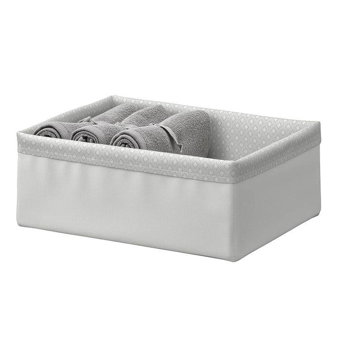 BAXNA Organiser, grey/white 20x26x10 cm