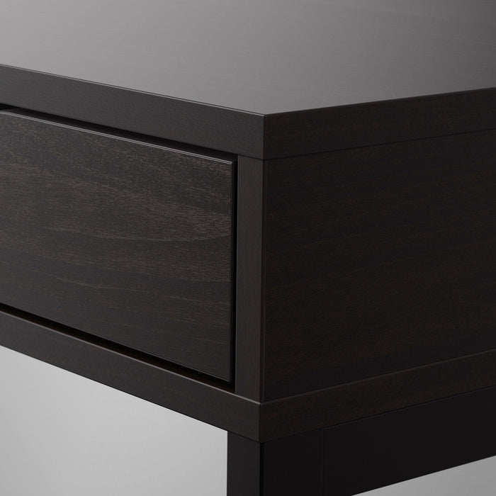 ALEX Desk, black-brown 132x58 cm