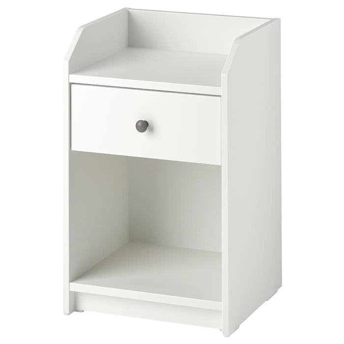 HAUGA Bedside table, white 40x36 cm