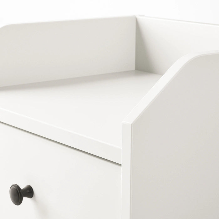 HAUGA Bedside table, white 40x36 cm