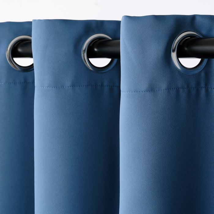 HILLEBORG Room darkening curtains, 1 pair, blue, 145x250 cm