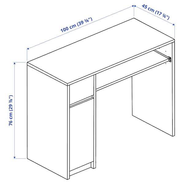 EJLER desk 100x45 cm white