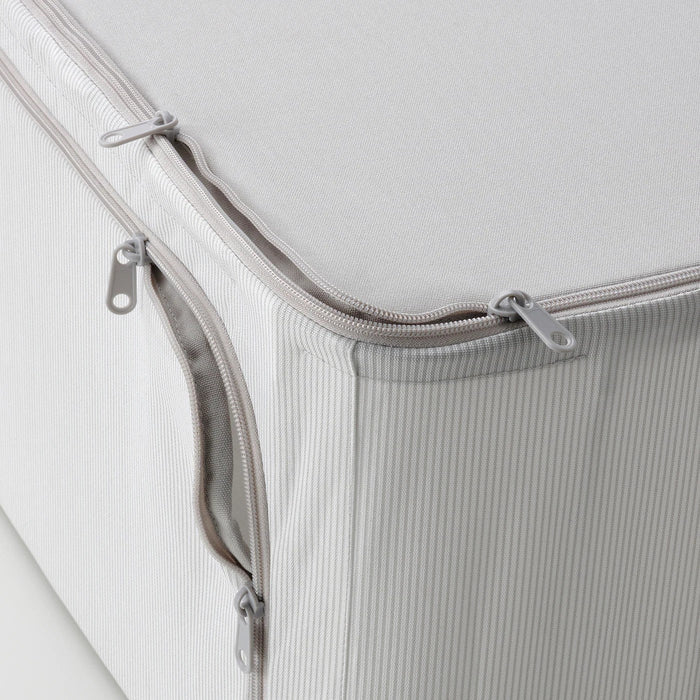 HEMMAFIXARE storage case, fabric striped/white/gre