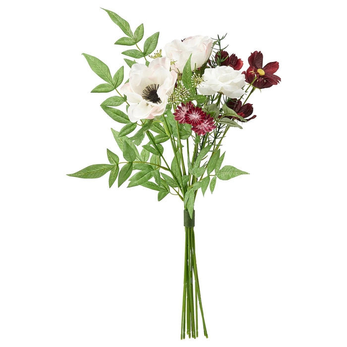 SMYCKA Artificial bouquet, in/outdoor pink/white/red-brown, 52 cm