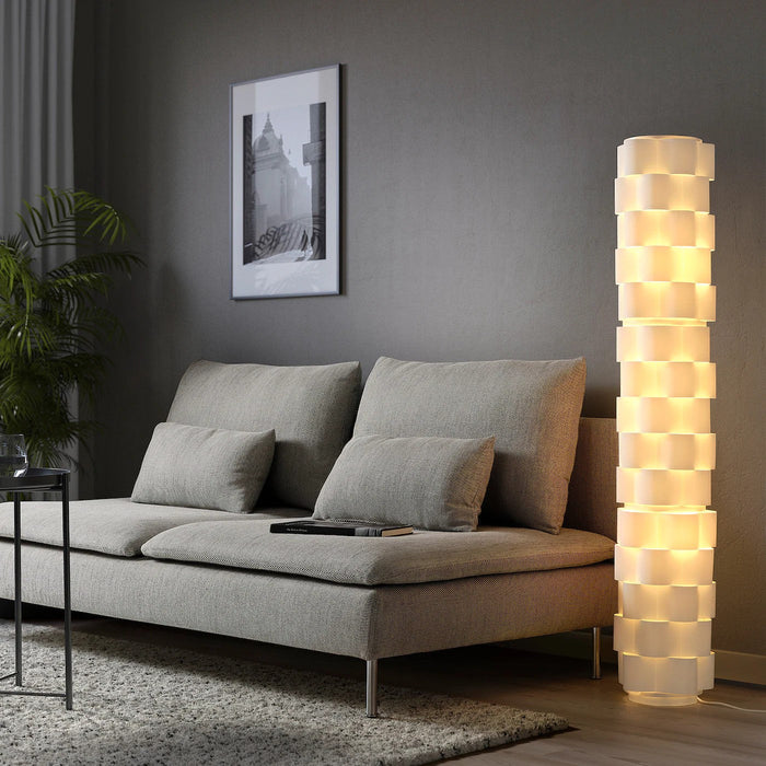 LAGTRYCK Floor lamp, white 138 cm