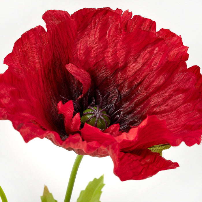 ANLEDNING Artificial flower, Poppy red 40 cm