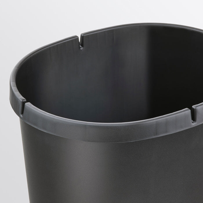 HOLASS Bin with lid, black, 8 l