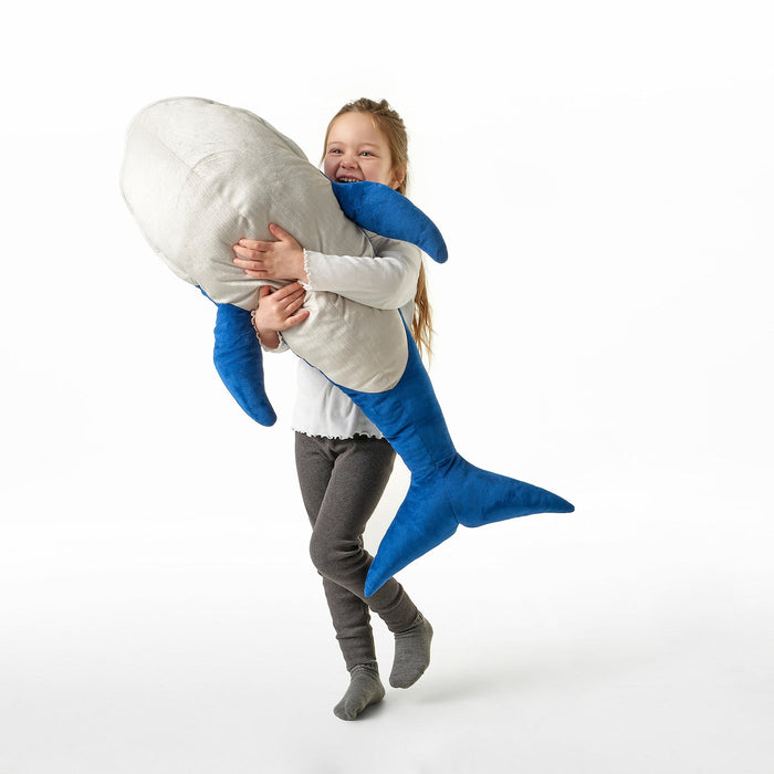 BLAVINGAD Soft toy, blue whale, 100 cm