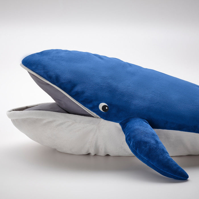 BLAVINGAD Soft toy, blue whale, 100 cm