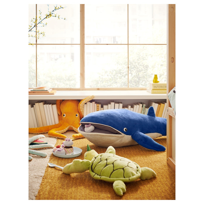 BLAVINGAD Soft toy, blue whale, 100 cm