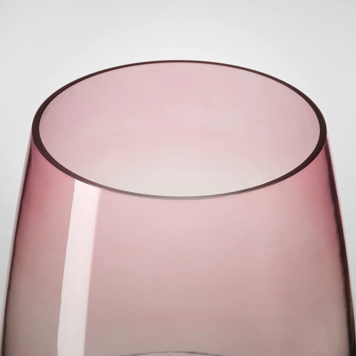 BERAKNA Vase, dark pink, 18 cm