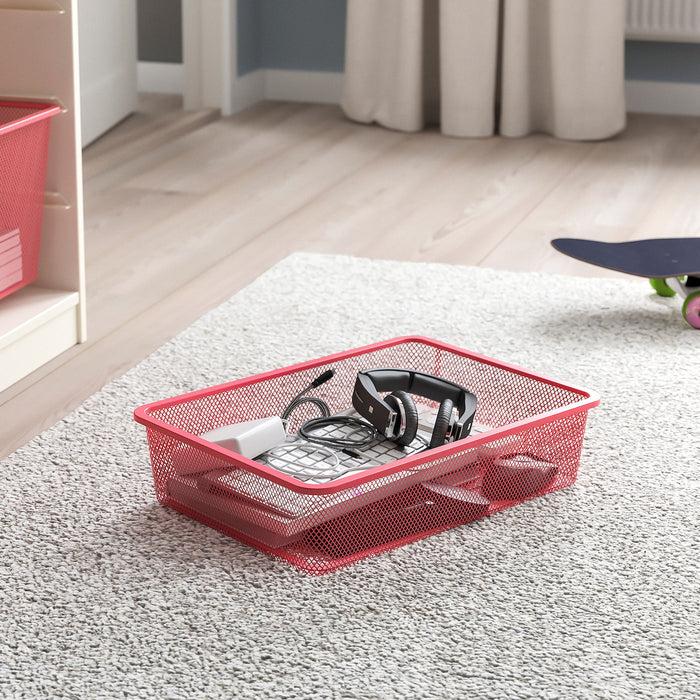 TROFAST Mesh storage box, light red, 42x30x10 cm