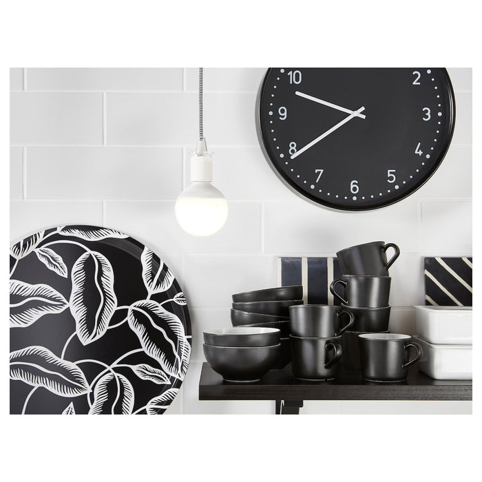 BONDIS Wall clock, low-voltage/black, 38 cm