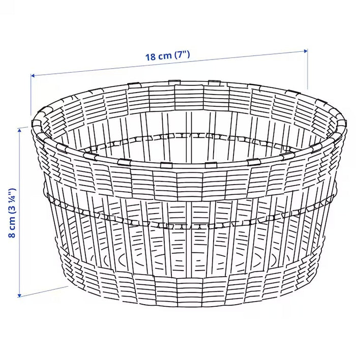 PENNFISK basket, natural sedge/handmade round