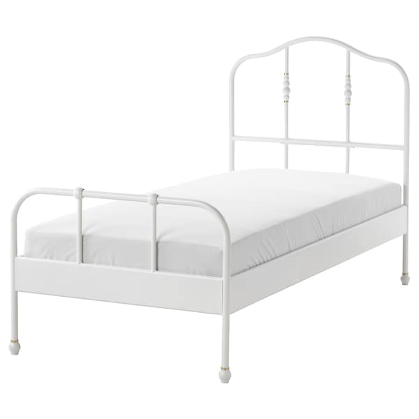 SAGSTUA Bed frame, white/Luroy 90x200 cm