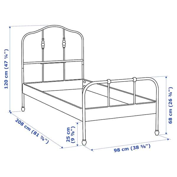 SAGSTUA Bed frame, white/Luroy 90x200 cm