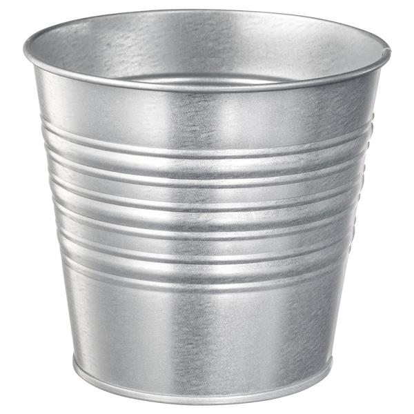 SOCKER Plant pot, in/outdoor/galvanised 12 cm