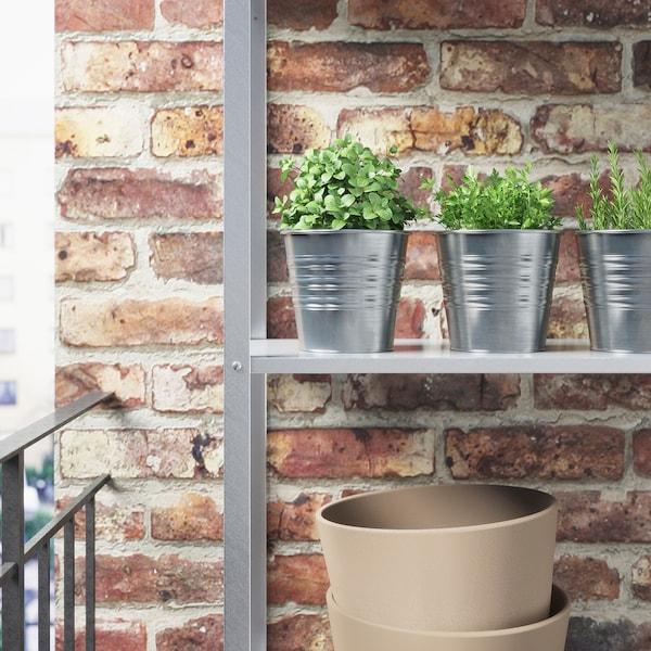 SOCKER Plant pot, in/outdoor/galvanised 12 cm