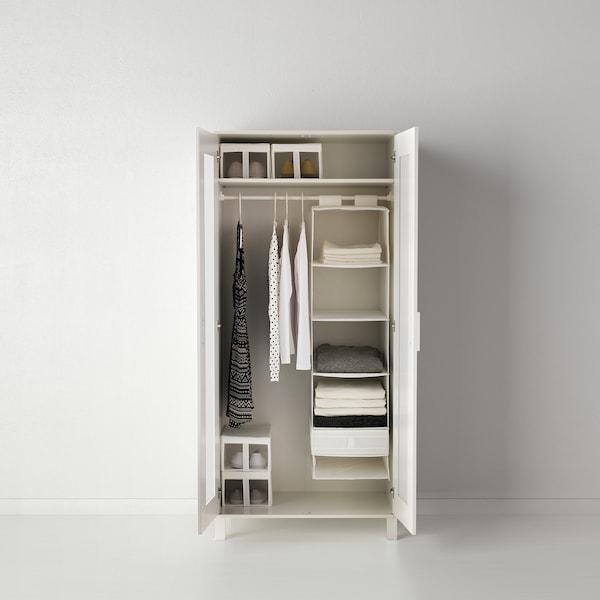 SKUBB Box with compartments, white 44x34x11 cm