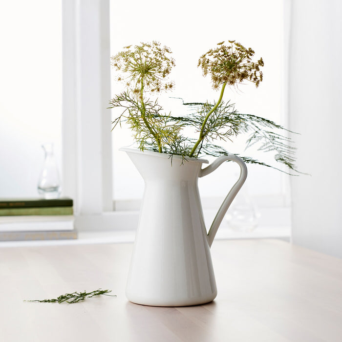 SOCKERART Vase, white 22 cm