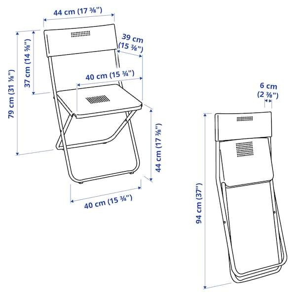 FEJAN Chair, outdoor, foldable white