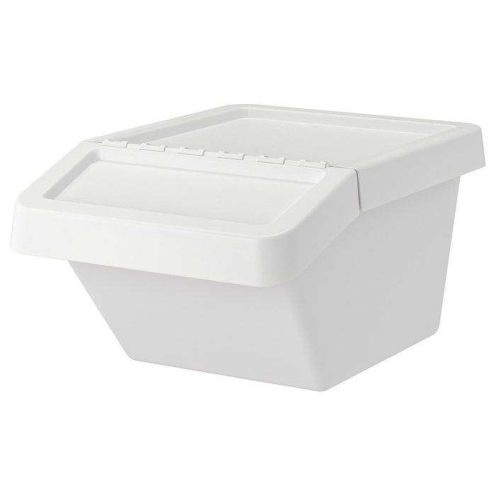 SORTERA Waste sorting bin with lid, white 37 l