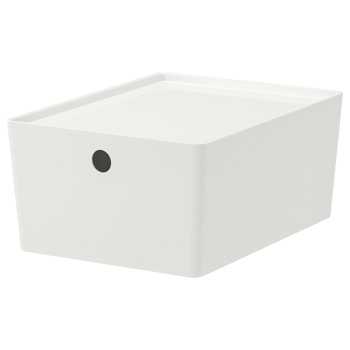 KUGGIS Box with lid, white 26x35x15 cm