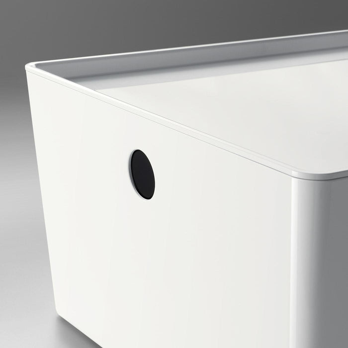 KUGGIS Box with lid, white 26x35x15 cm