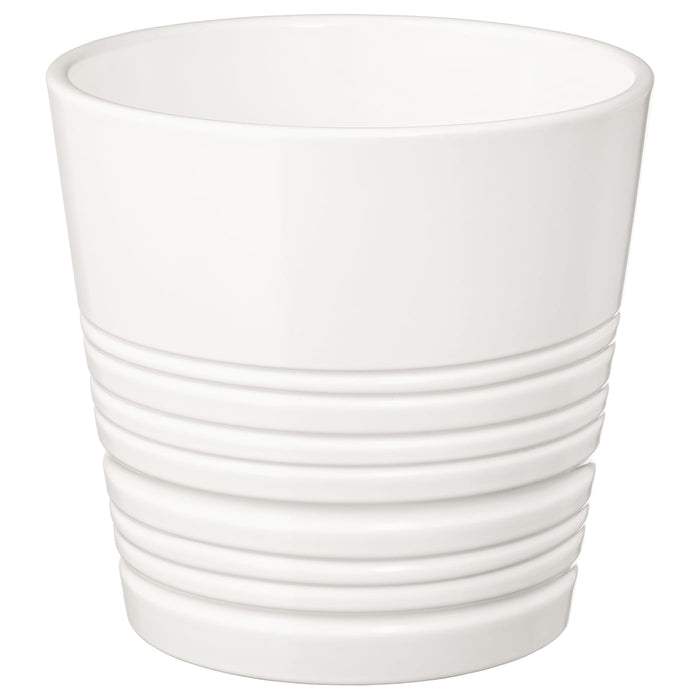 MUSKOT Plant pot, white, 12 cm